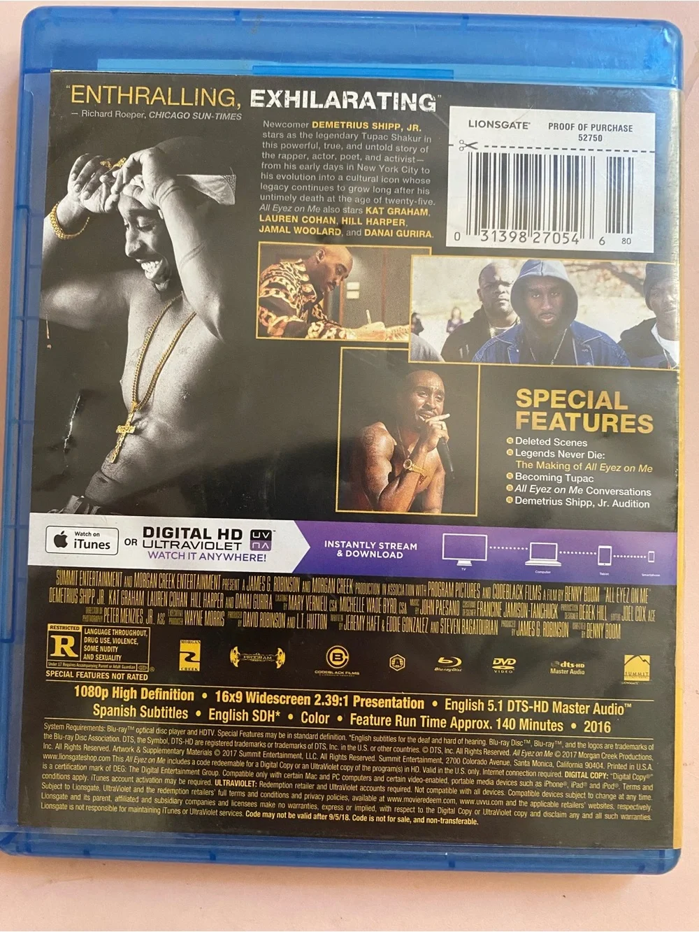 Blu-ray Disc - All Eyez On Me (Blue)